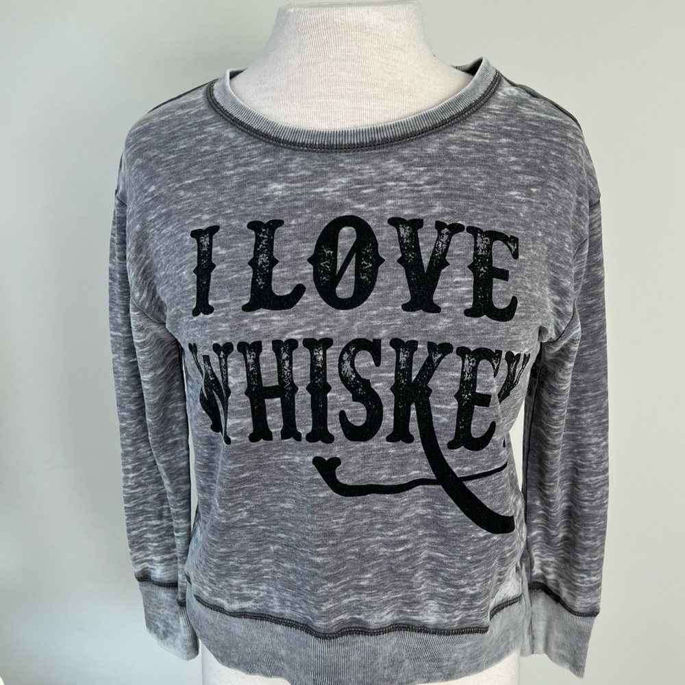 Gray 'I Love Whiskey' Sweatshirt